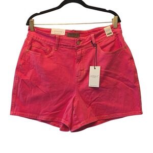 Judy Blue Hot Pink‎ Garment Dyed High Waist Denim Shorts 1XL JB150266 NEW
